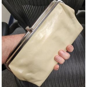HOBO International Lauren Genuine Leather Clutch Wallet in Butter (Pale Yellow)